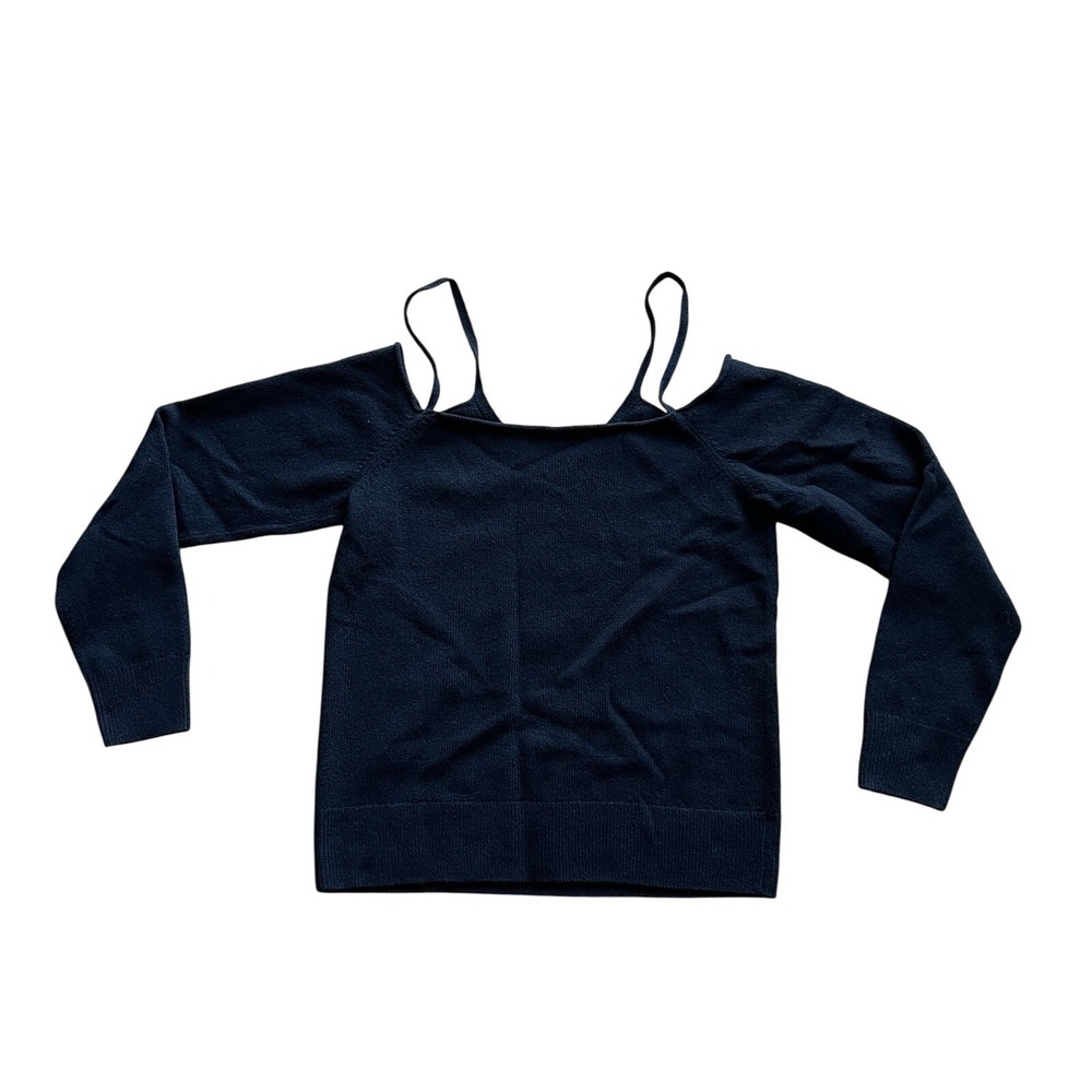 Dries Van Noten Merino Wool Cold Shoulder Sweater Black Women Sz XS‎ Sexy Chic - Picture 3 of 12